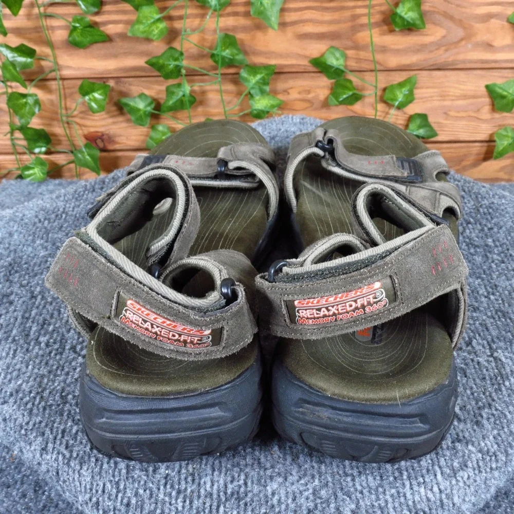 Skechers Garver Louden Mens Sandal Size 12 Outdoor Trail Hiking Olive‎ Leather
